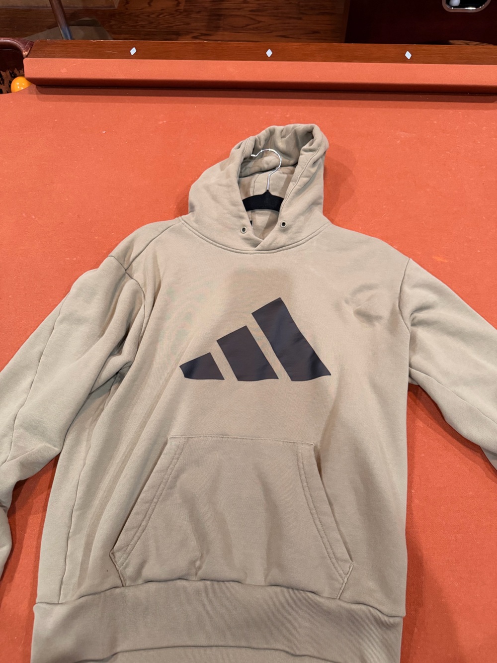 adidas Beige/Tan Logo Hoodie